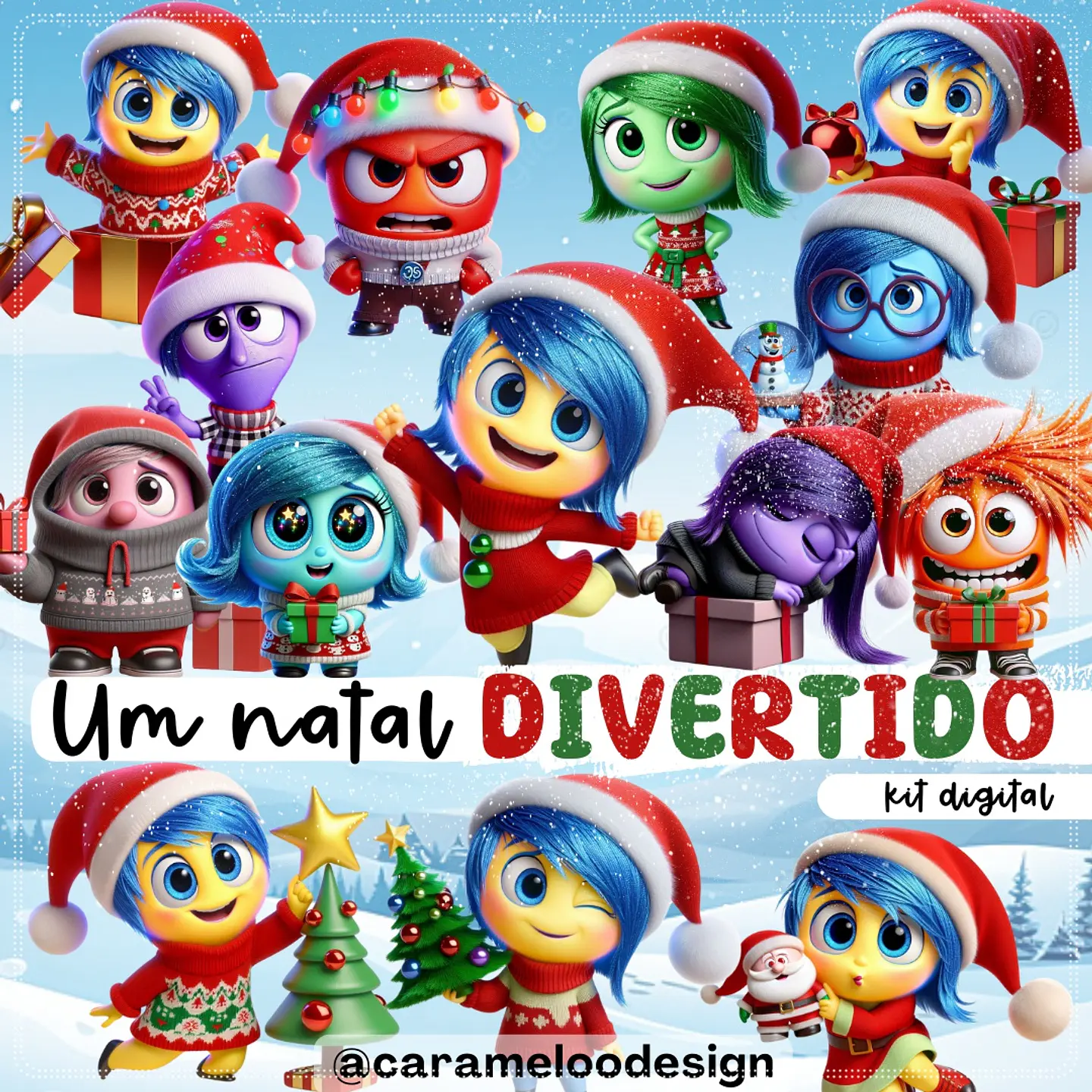 Kit Digital Um Divertido Natal 1 1
