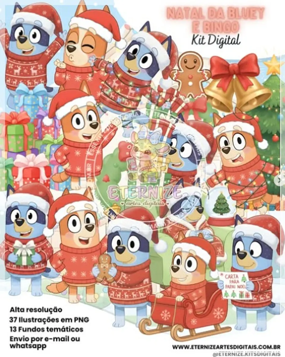 Kit Digital Bluey Natal 5 1