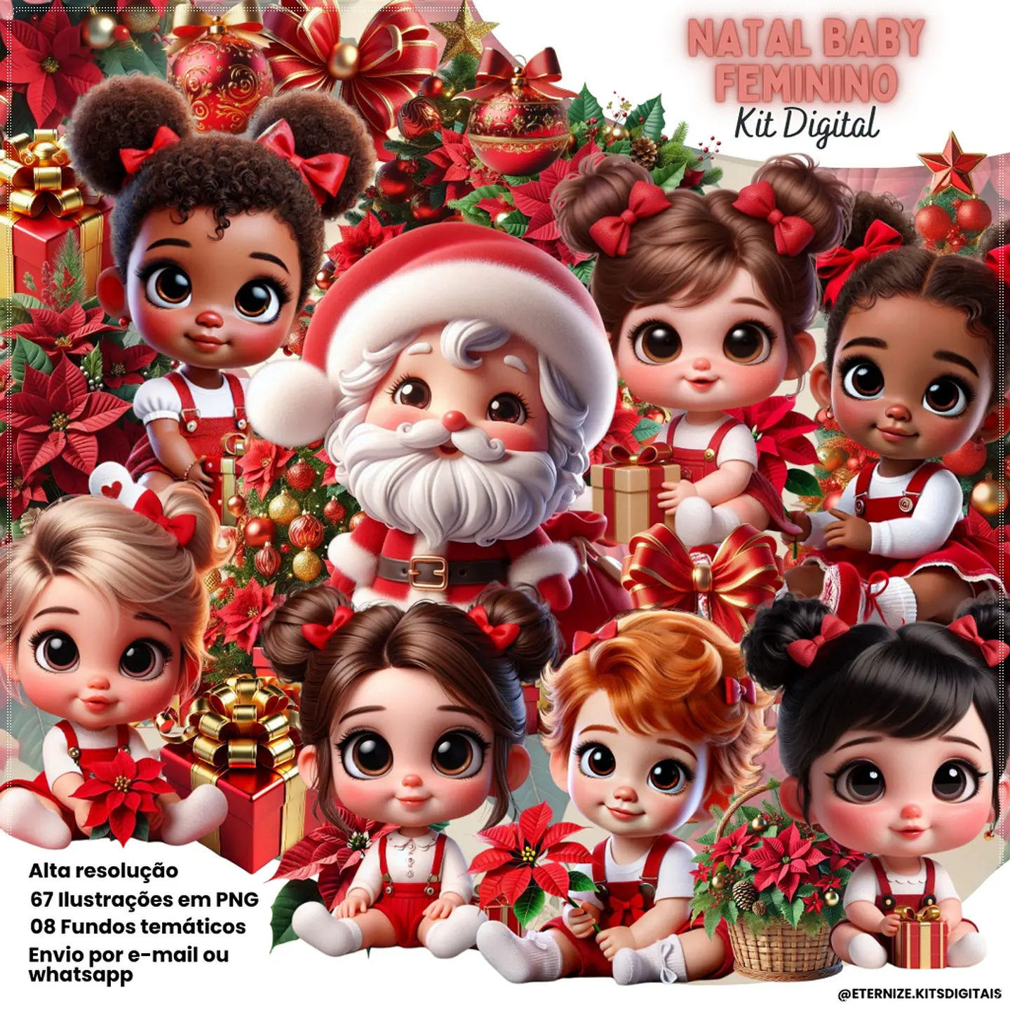 Kit Digital Femino Baby Natal 2 1