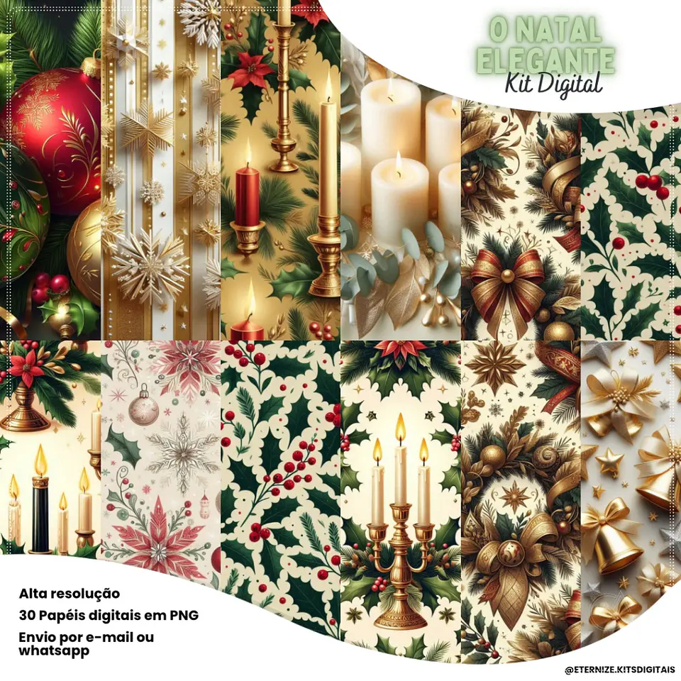 Kit Digital Elegante Natal 1 1