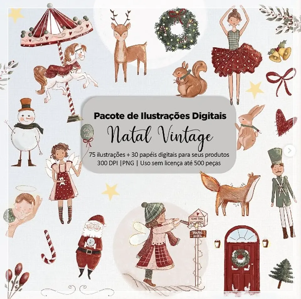 Kit Digital Dga-Kit Vintage 23 Ta Natal 1 1