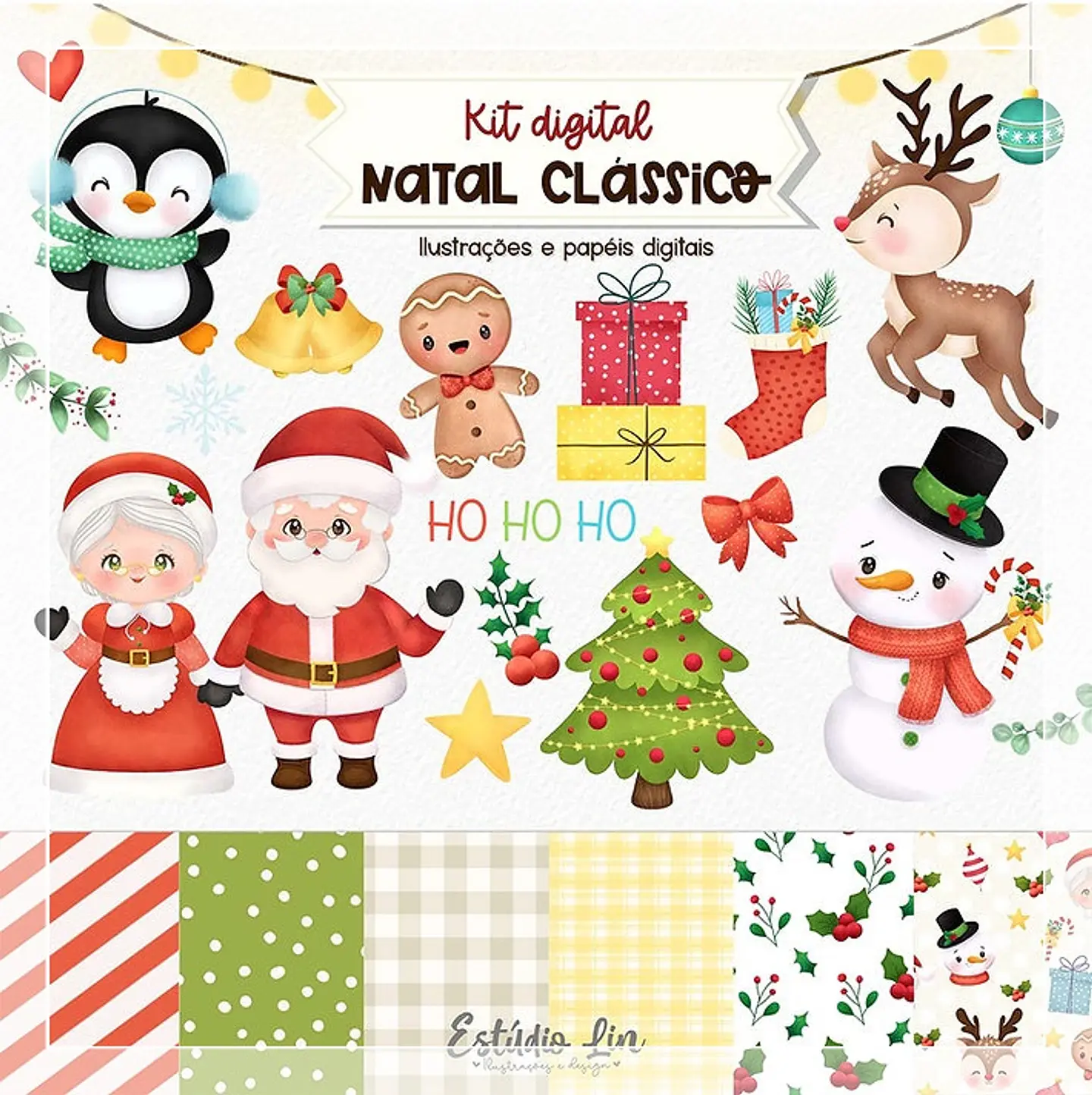 Kit Digital clássico Natal 1 1