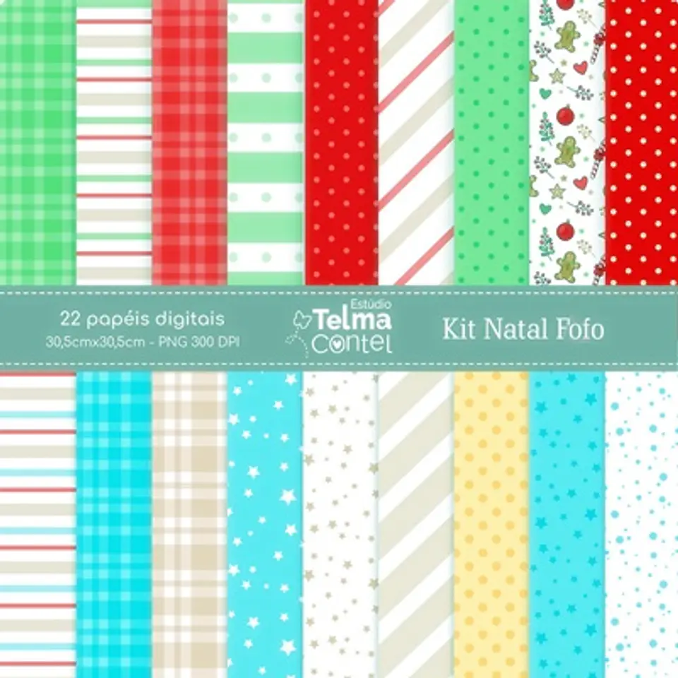 Kit Digital Papéis Fofo Natal 5 1