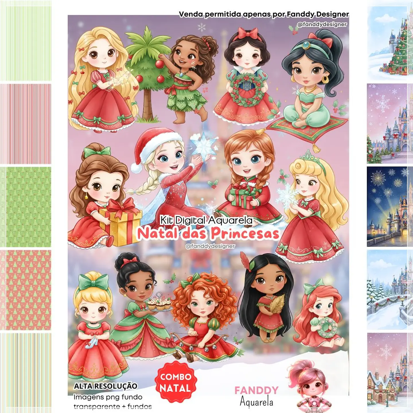 Kit Digital Princesas Natal 16 1