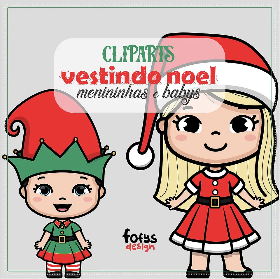 Kit Digital Cliparts Vestindo Noel Menininhas e Babys Natal 2 1
