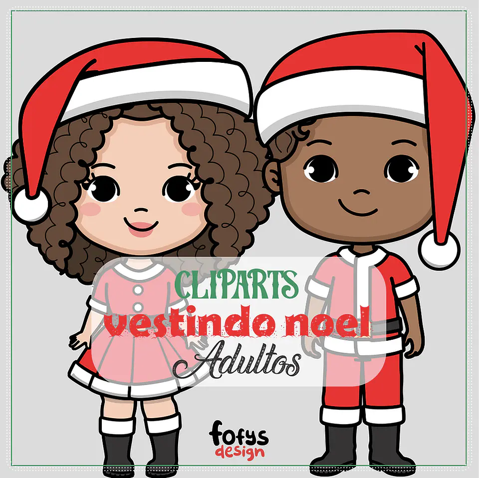 06 - Cliparts Adultos Vestindo Natal DGA 1