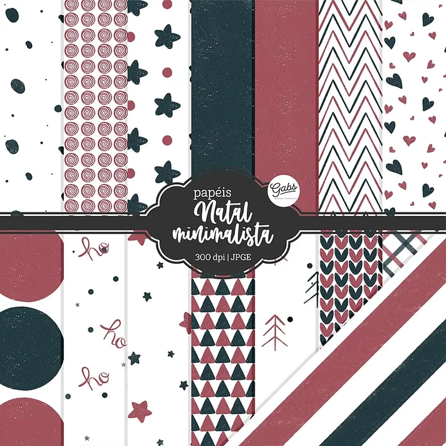 Kit Digital Minimalistas - Vinho e Verde Natal 14 1