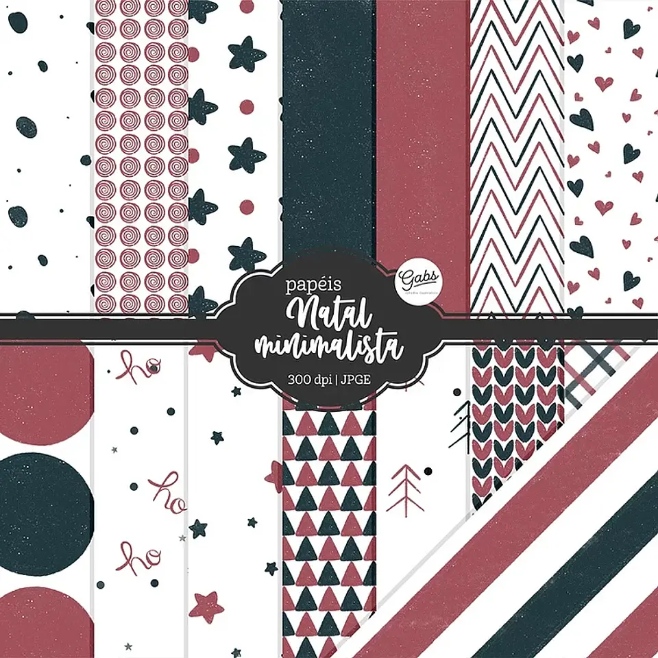 Kit Digital Minimalistas - Vinho e Verde Natal 14 1
