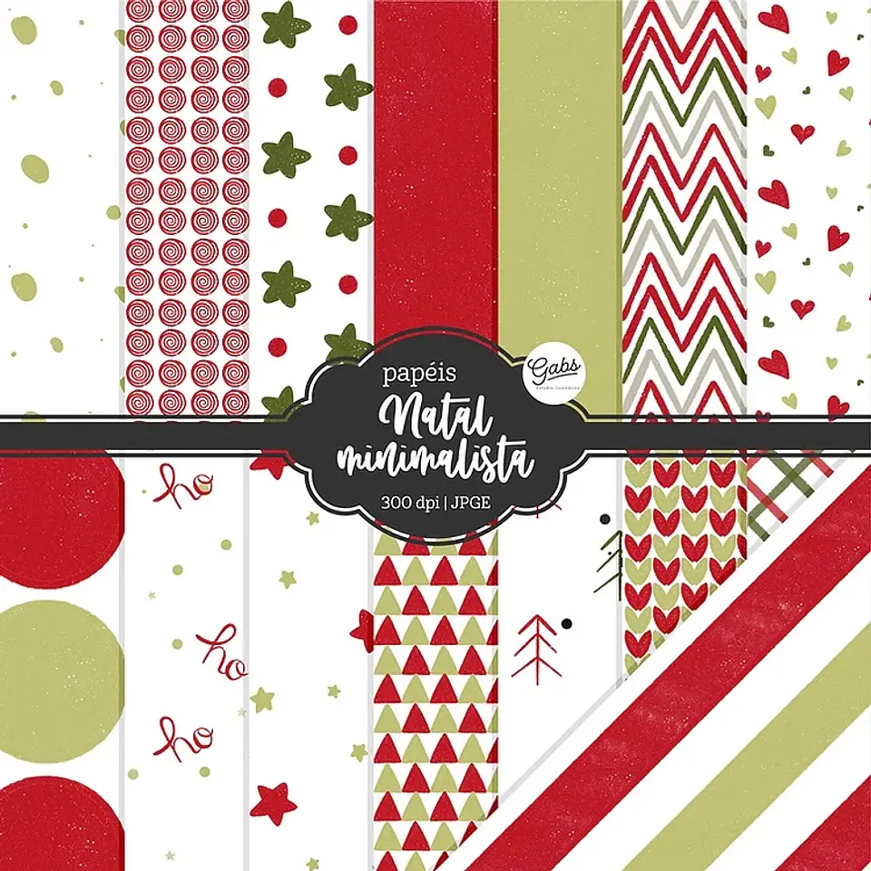 Kit Digital Minimalistas - Vermelho e Verde Natal 13 1