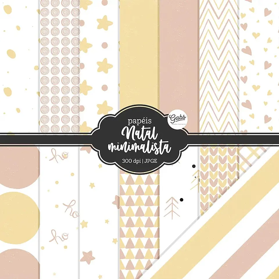 Kit Digital Minimalistas - Mostarda e Bege Natal 11 1