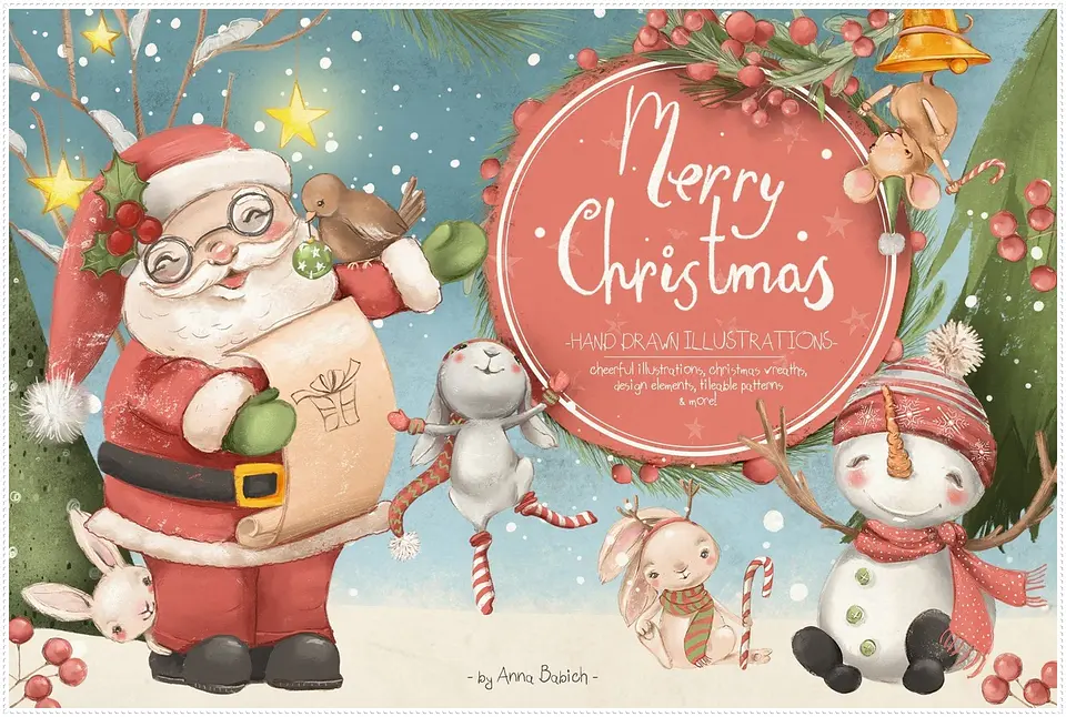Kit Digital Merry Christmas Anna Natal 1 1