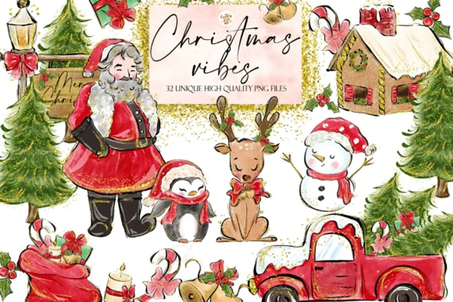 Kit Digital Pack Natalino Cute Natal 1 1
