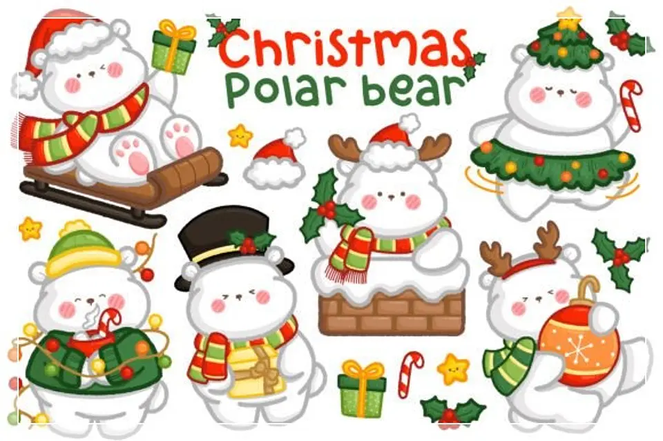 Dga-Hand-Drawn-Christmas-Polar-Bear-Inkley 1