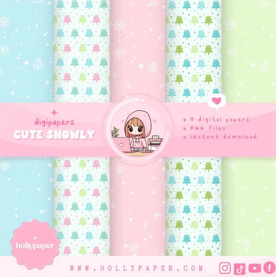Kit Digital Cute Snowly Natal 3 1