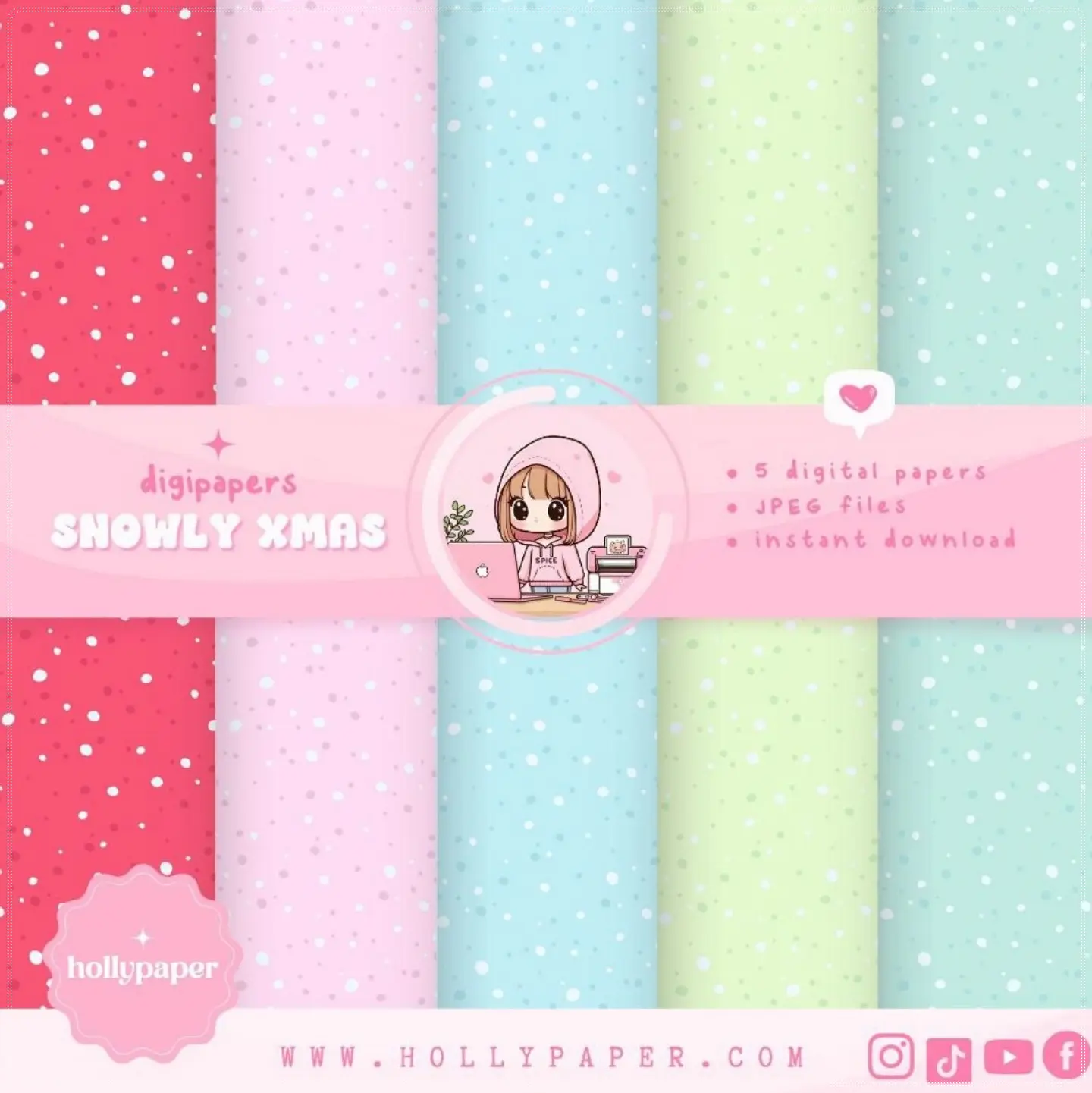 Kit Digital Snowly Xmas Natal 2 1
