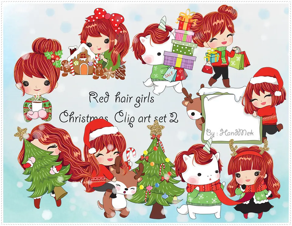 Kit Digital Red hair girl sxmas by Natal 29 1