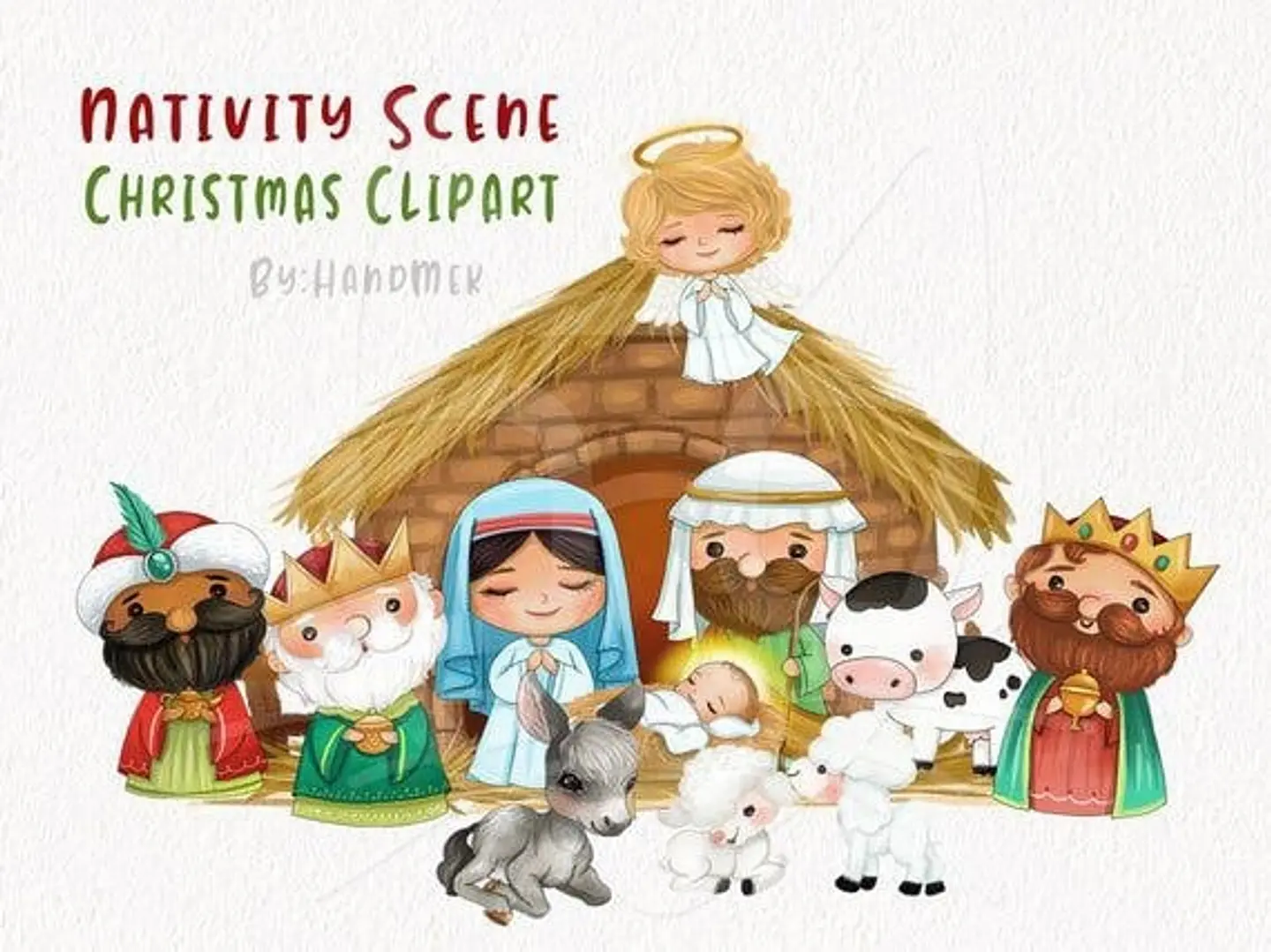 Kit Digital Colection Files Nativity Scene Christmas Clipart Natal 25 1
