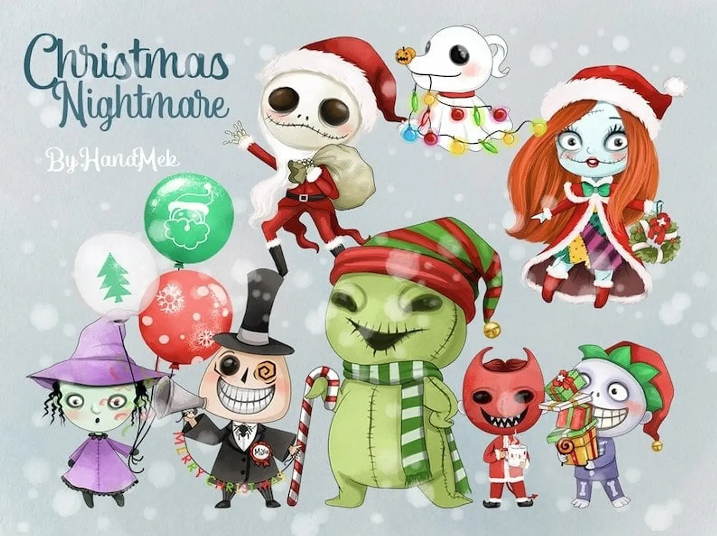 Kit Digital Colection Files Christmas Nightmare Natal 17 1