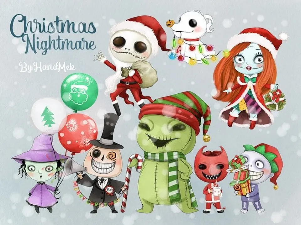 Kit Digital Colection Files Christmas Nightmare Natal 17 1