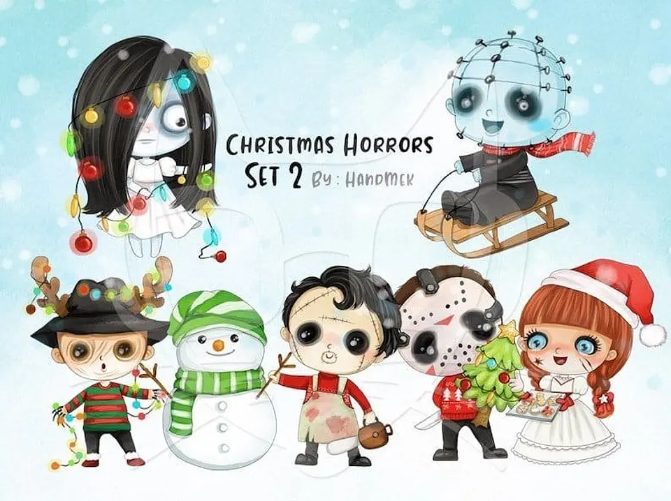 Kit Digital Colection Files Christmas Horrors Set Natal 16 1
