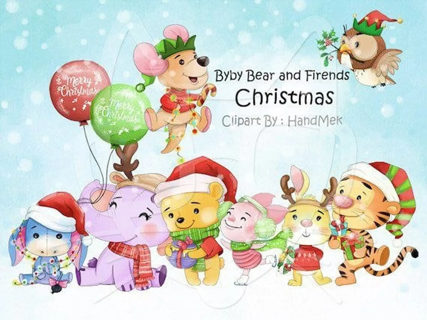 Kit Digital Colection Files Byby Bear and Firends Christmas Natal 14 1