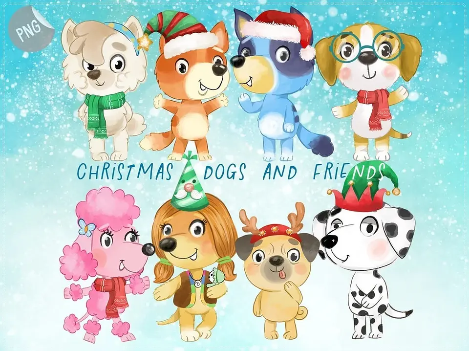Kit Digital Christmas Dogs and Friends Natal 5 1