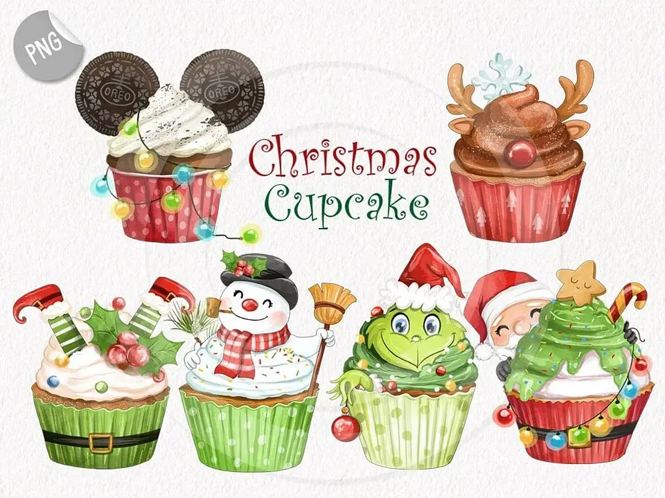 Kit Digital Christmas Cupcake Natal 3 1