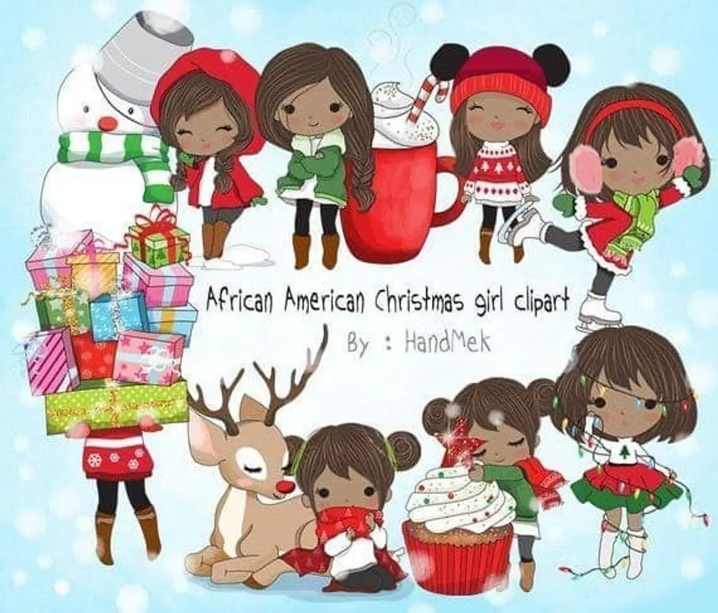 Kit Digital Pack natalino Cute Natal 30 1