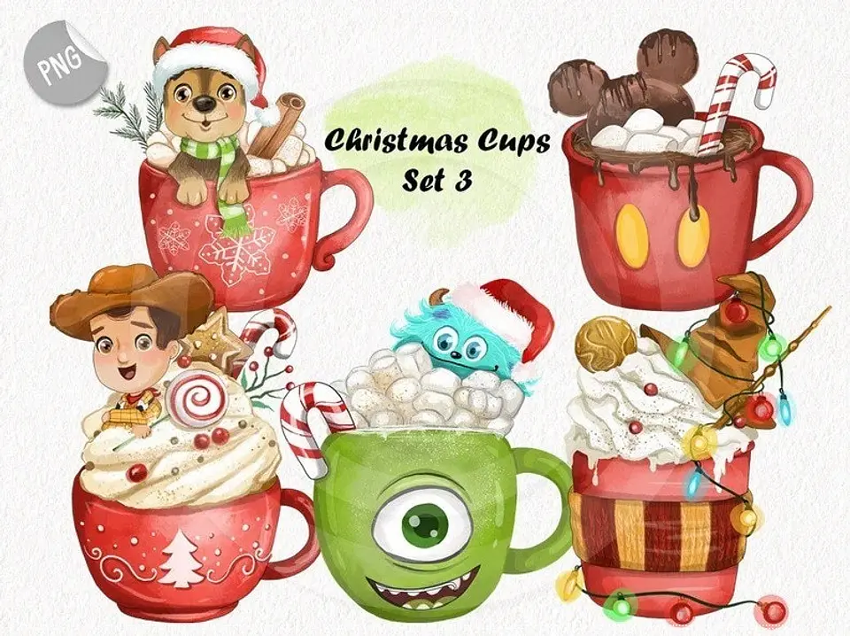Kit Digital Christmas Cup Set Natal 2 1