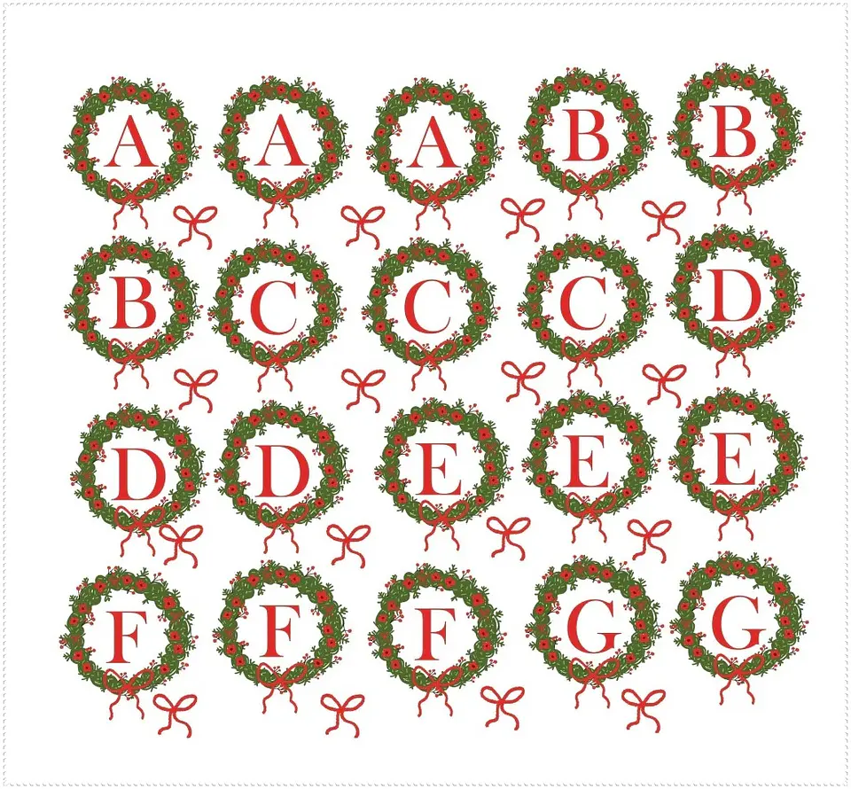 Arquivo Digital DTF UV - DTF UV Alfabeto Natal Parte 6 1