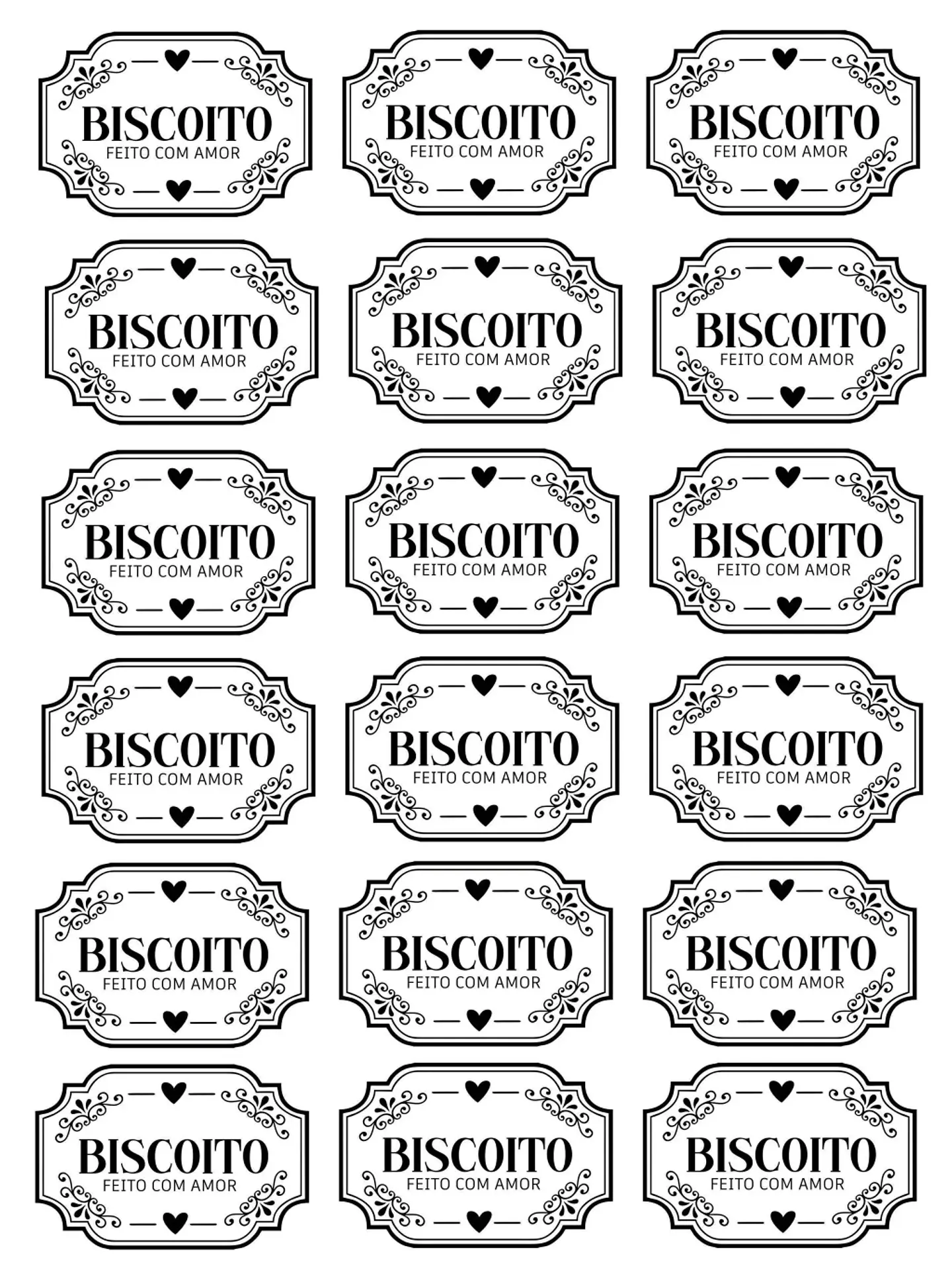 Arquivo Digital DTF UV - Biscoito Vintage (A4) Preto e Branco Parte 5 1