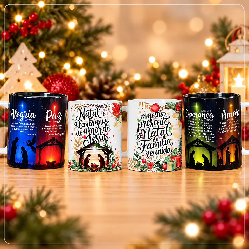 Sublimação - Combo Caneca Natal 1 1