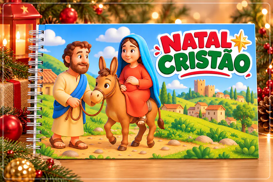 Encadernação - Livro de Colorir Natal Cristão 3 1
