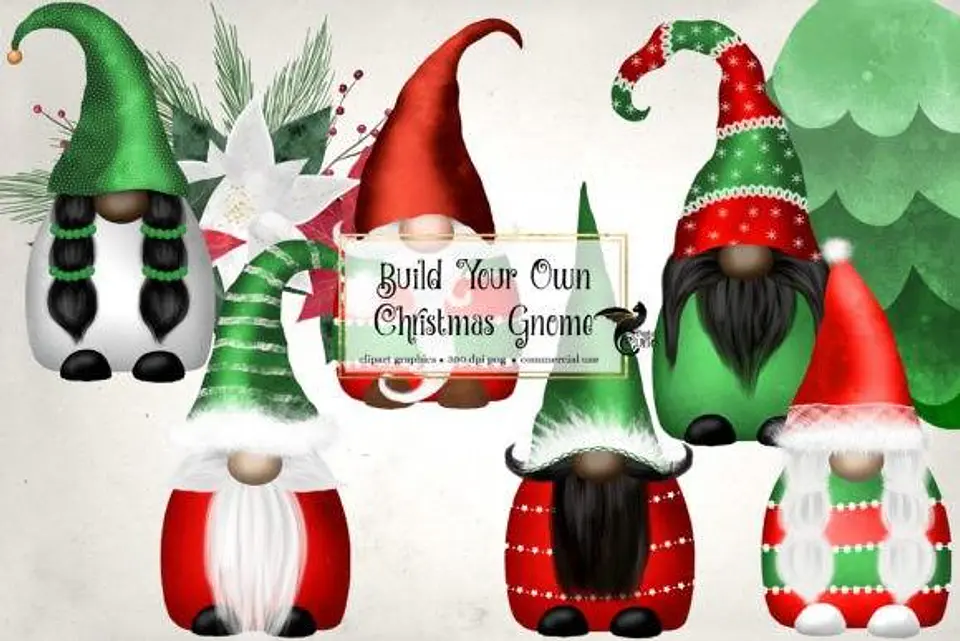 Kit Digital Christmas-Gnomes-Clipart Natal 1 1