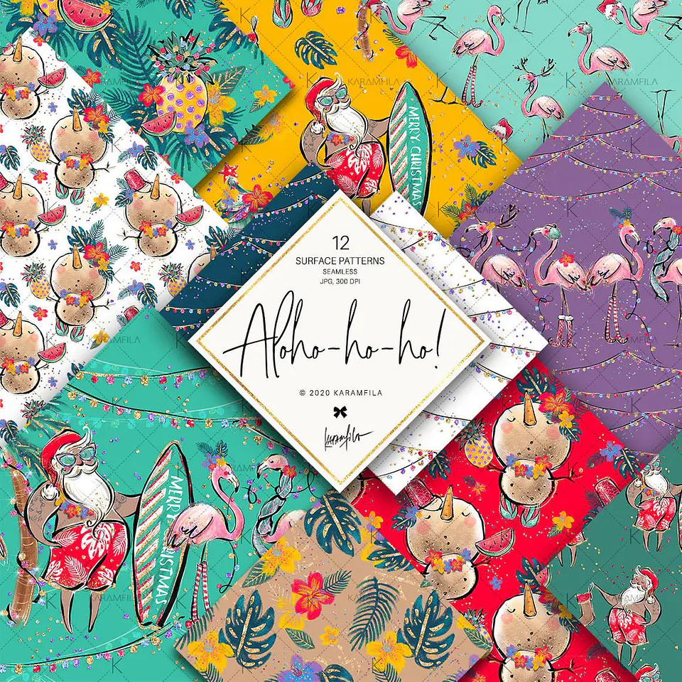 Kit Digital Aloho ho ho! Paper Natal 3 1