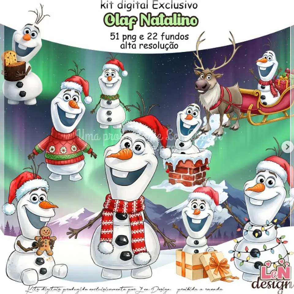 Kit Digital Olaf Natalino Natal 11 1