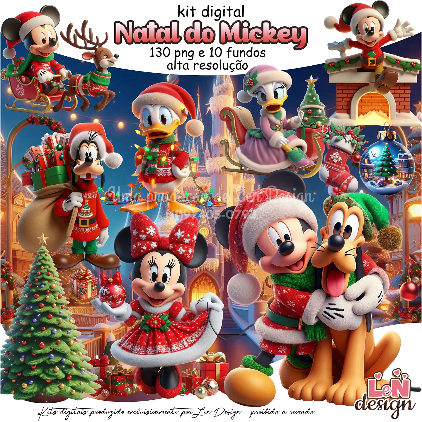 Kit Digital Mickey Natal 6 1