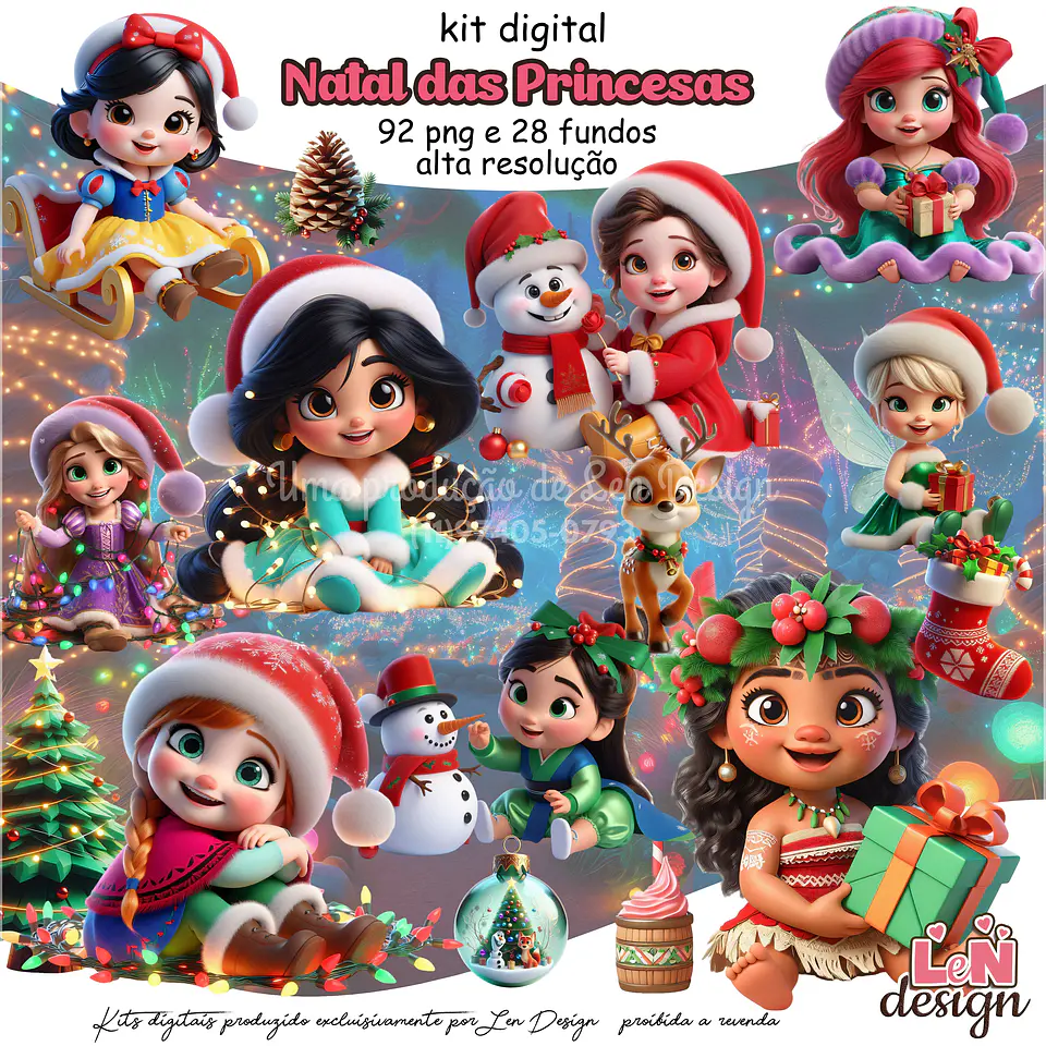 Kit Digital Princesas Natal 5 1