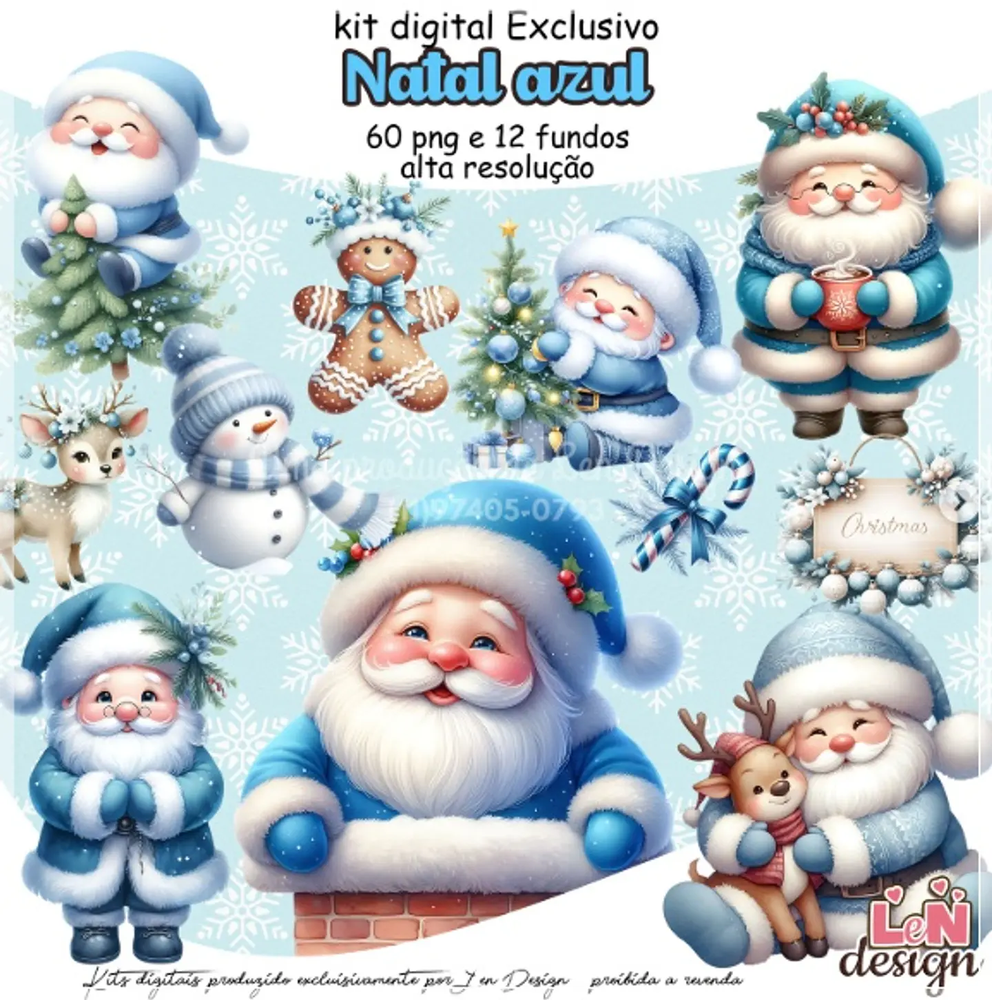 Kit Digital Azul Natal 4 1