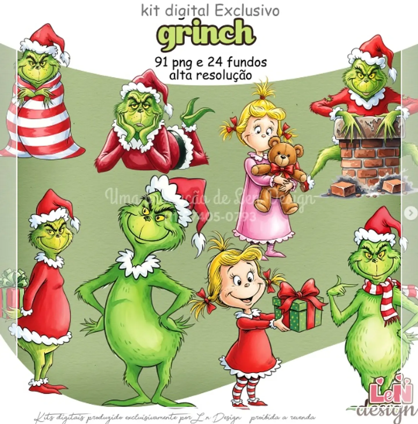 Kit Digital Grinch Natal 2 1