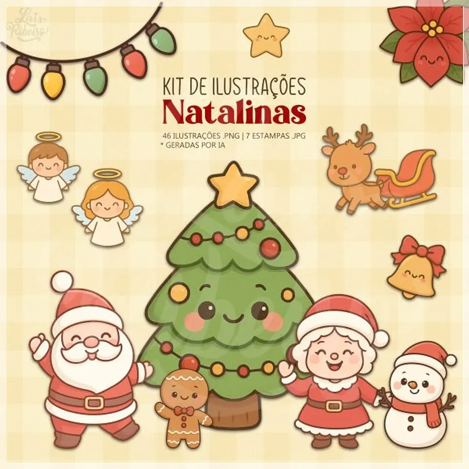 Kit Digital Ilustrações Natalinas Natal 1 1