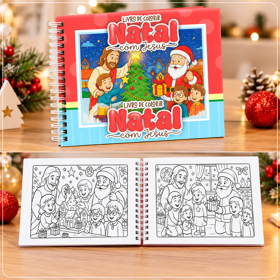 Encadernação - Livro de Colorir Natal com Jesus 2 1