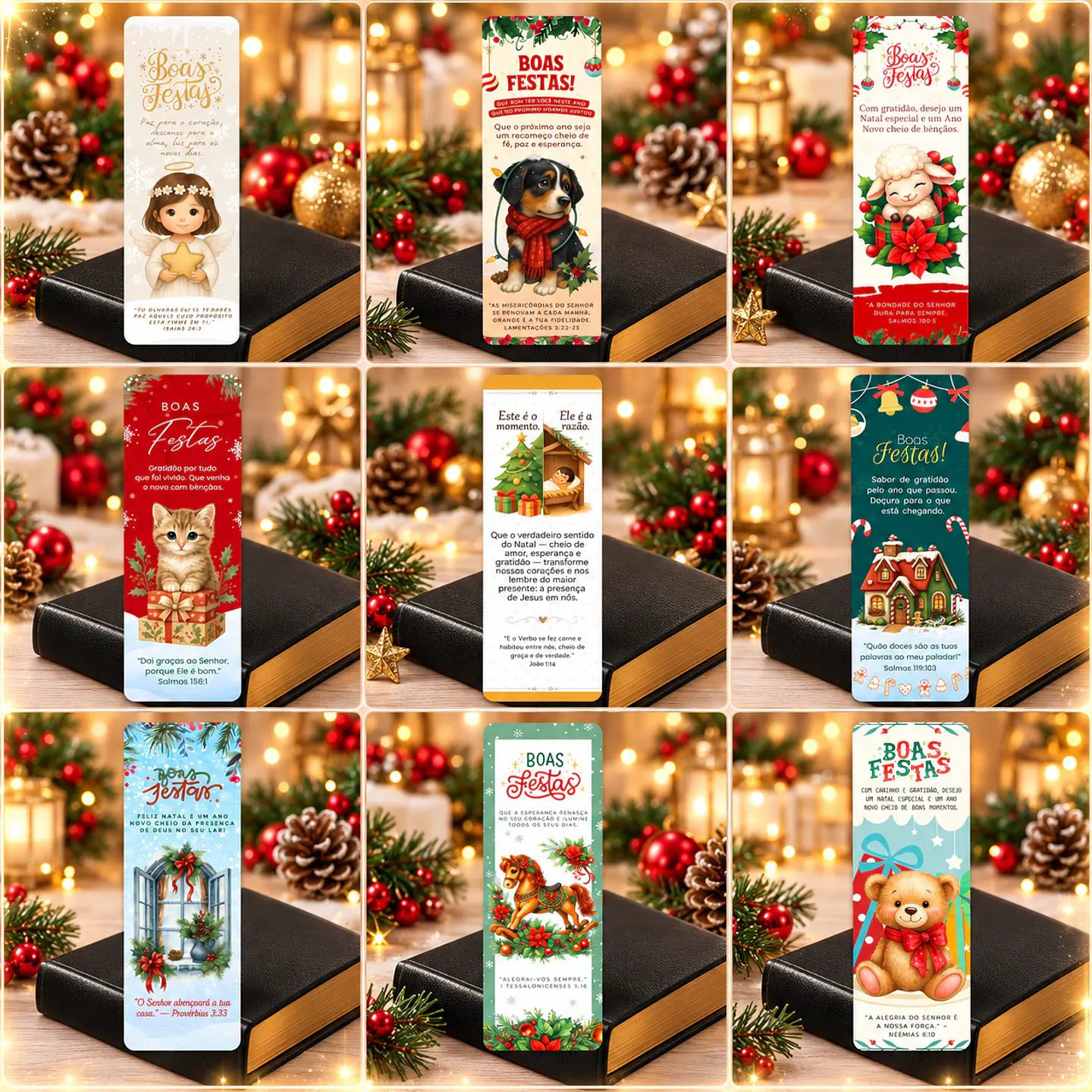 Arquivo de Corte Marca Paginas Natal Boas Festas 4 1