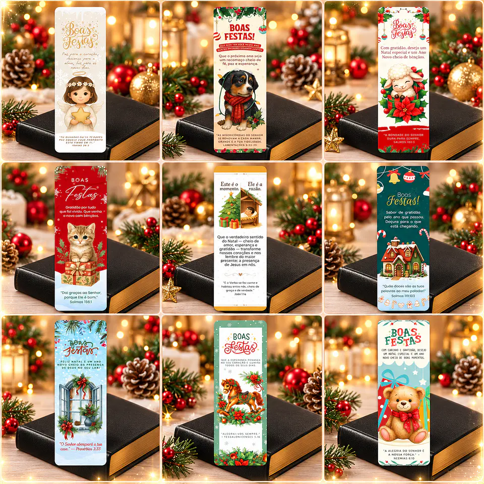 Arquivo de Corte Marca Paginas Natal Boas Festas 4 1