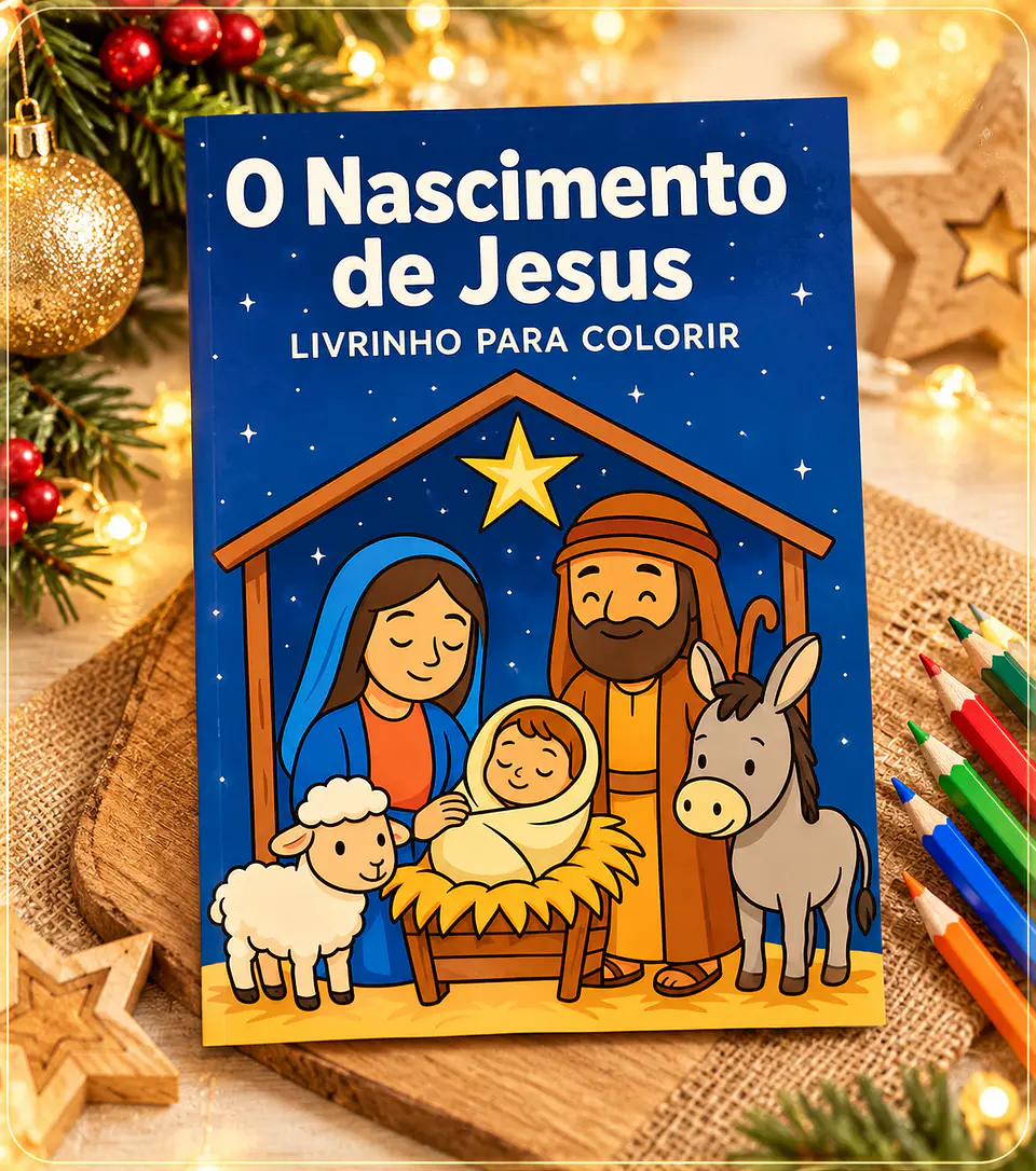 Arquivo de Corte Livrinho para Colorir O Nascimento de Jesus 2 1