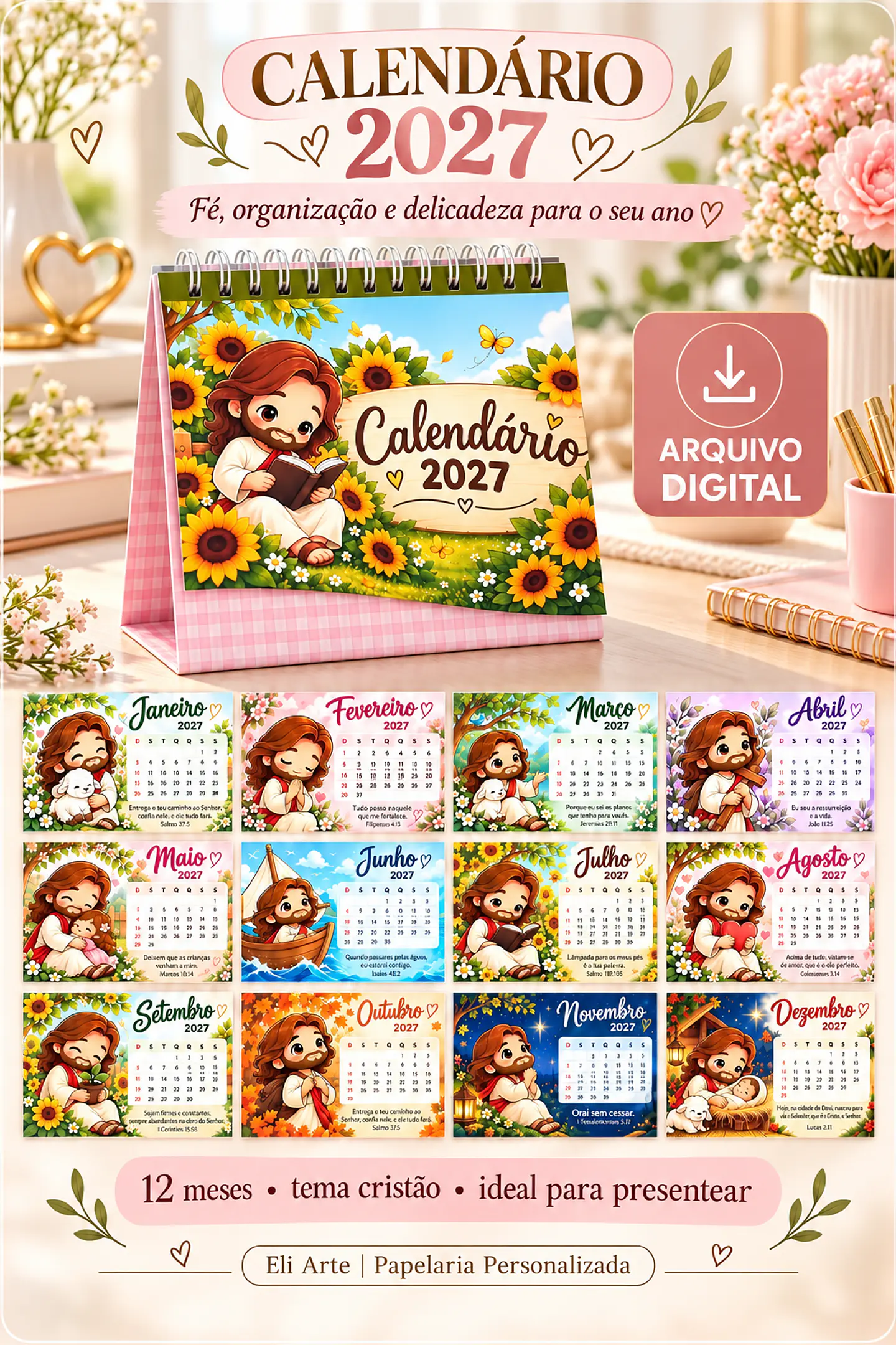 Encadernação - Calendário Jesus 27 1