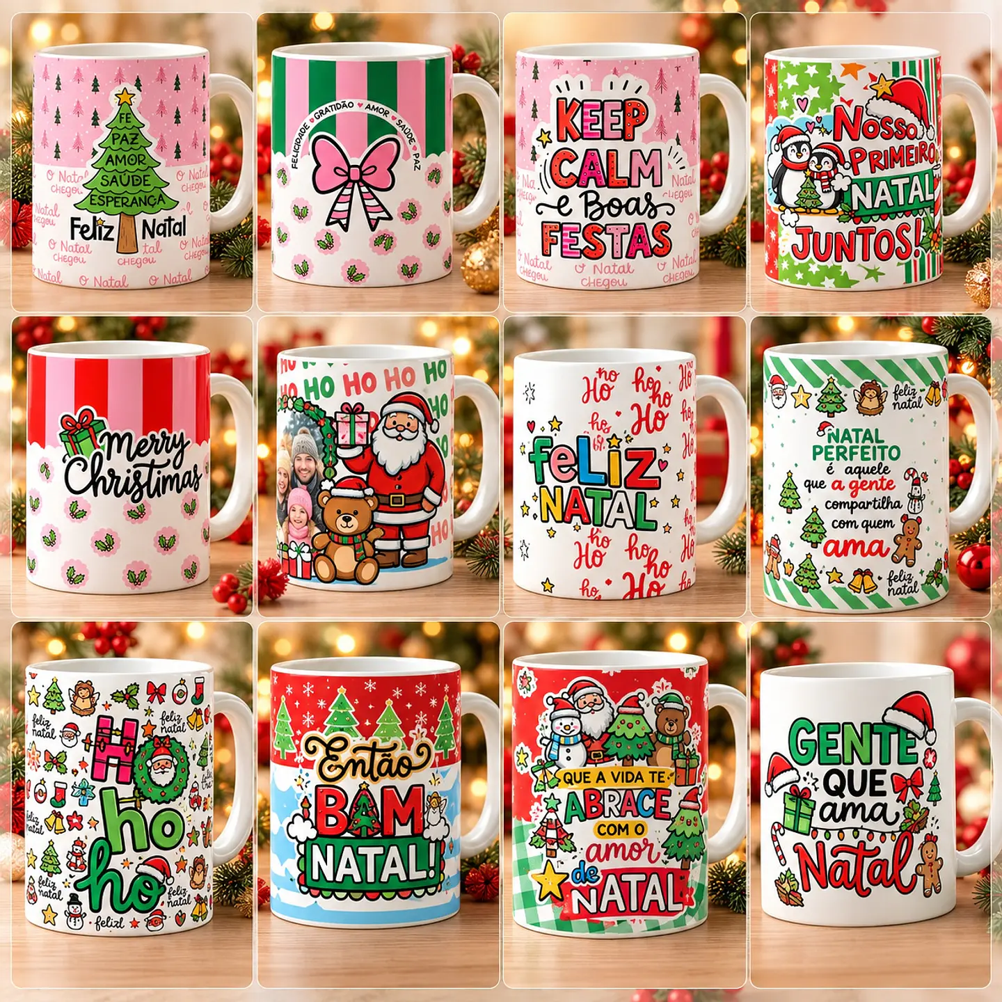 Sublimação - Combo Caneca Artes inéditas Natal 1 1