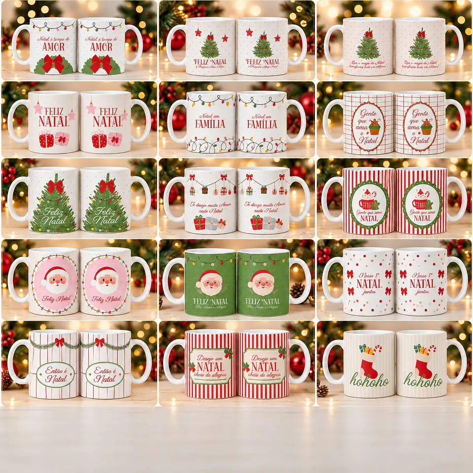 Sublimação - Combo Caneca Pacote de Natal 1 1