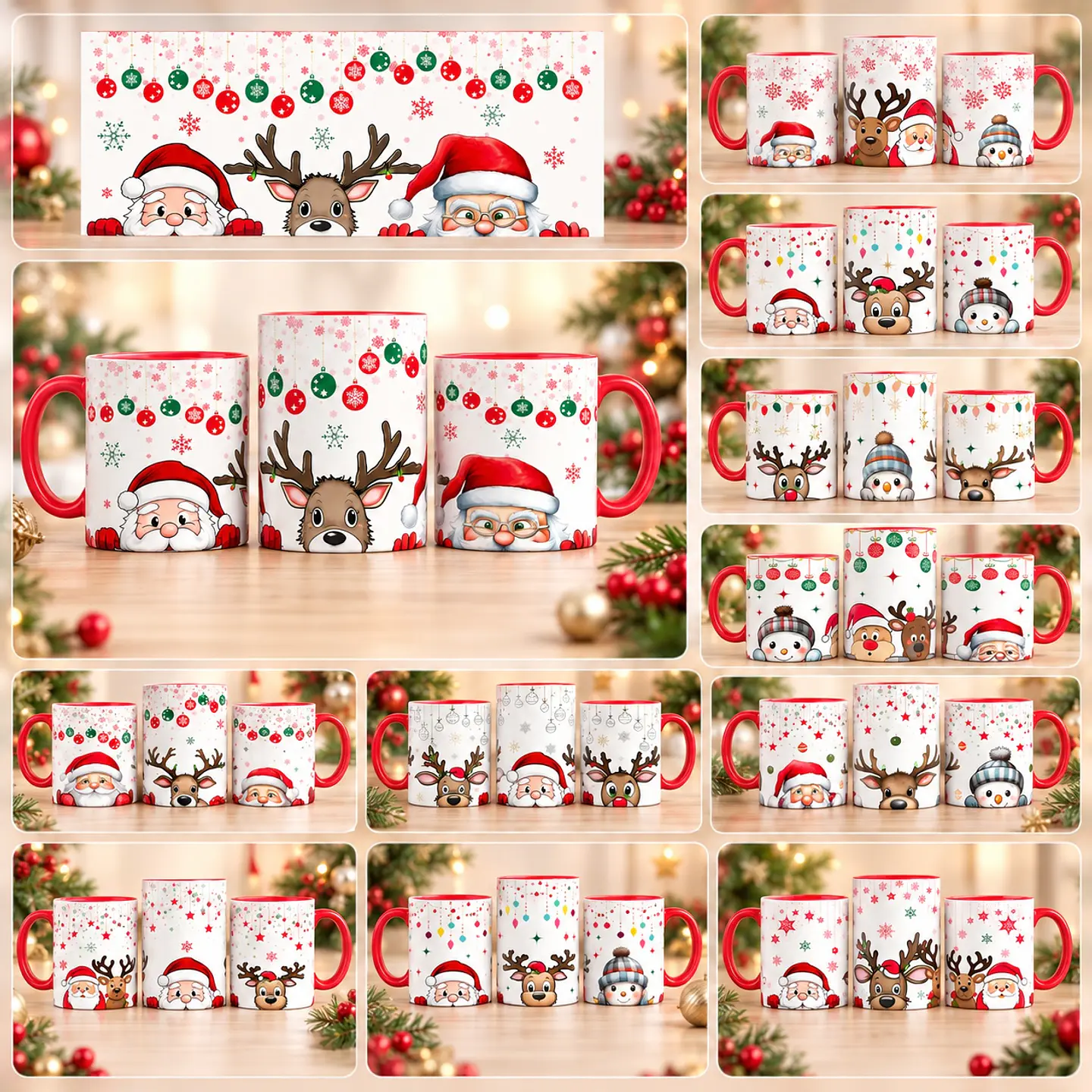 Sublimação - Combo Caneca Natalinas Natal 1 1