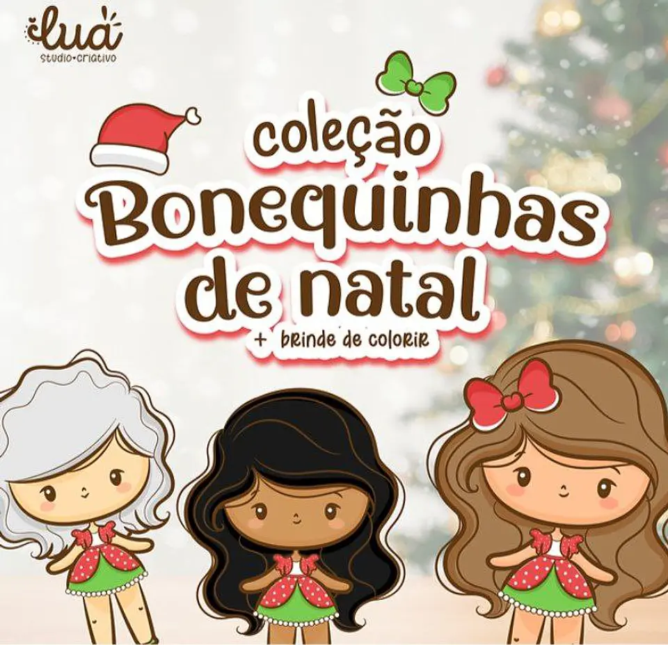 Kit Digital bonecas Natal 1 1